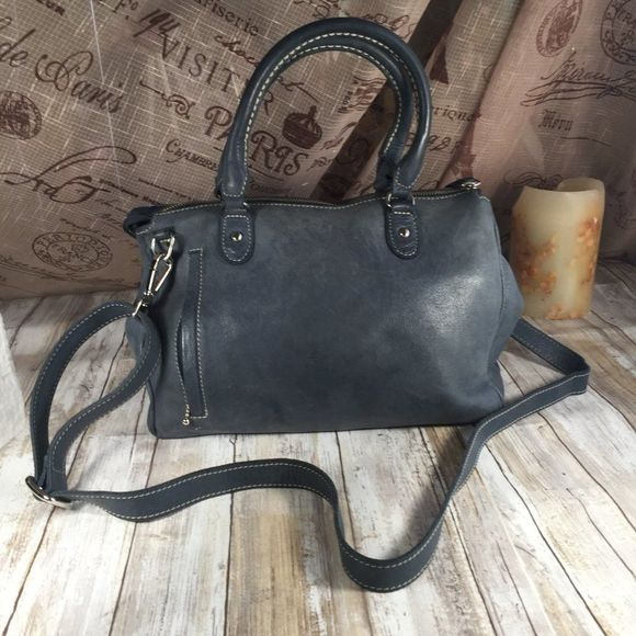 Roots Bags Roots Canada Blue Genuine Leather Crossbody Bag Purse